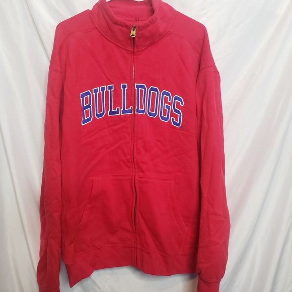 Fresno State Bulldogs Zip Up Sweatshirt Campus Drive Adult Large Red - Picture 1 of 7